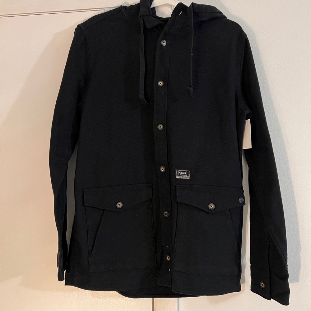 NWT VAN’s Men's Black Hooded Jacket